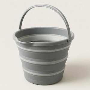 Large Collapsible Silicone Bucket For Camping Fishing And Household Cleaning With Sturdy Handle