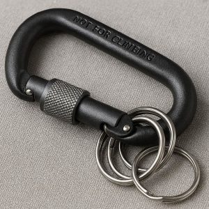 Heavy Duty Aluminum D Ring Carabiner For Keychain Organization And Outdoor Backpack Gear Clip