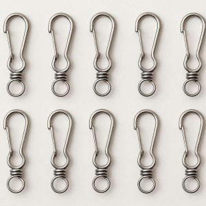 Mini Metal Spring Hook Carabiner For Mask Lanyards And Small Accessory Organization Set Of Ten