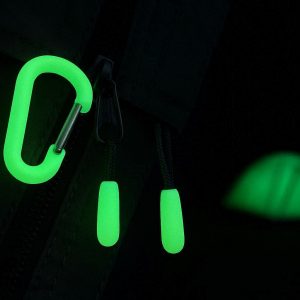 Glow In The Dark Carabiner Clip For Night Camping And Tent Zipper Identification Security Set