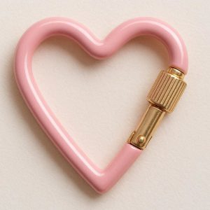 Heart Shaped Decorative Carabiner For Fashion Accessories And Personalized Girly Backpack Decor